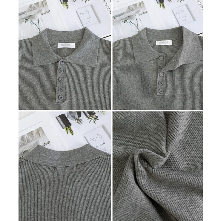 ポロリブニットトップス ベーシック春秋服 | SUNSHINE CLOSET | 詳細画像21 