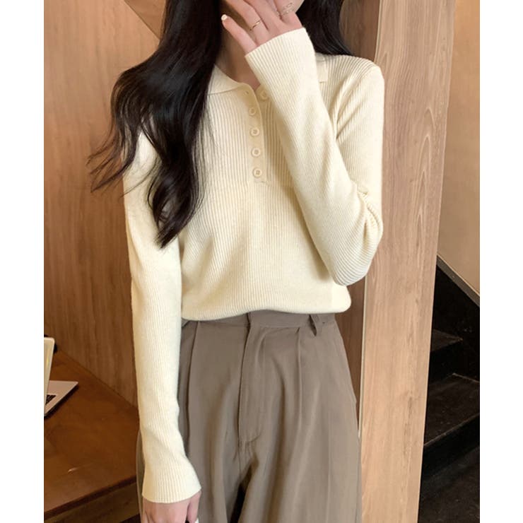 ポロリブニットトップス ベーシック春秋服 | SUNSHINE CLOSET | 詳細画像5 