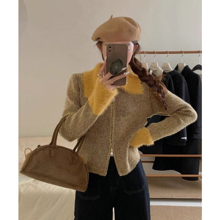 ダブルジップニットカーディガンショート丈 | SUNSHINE CLOSET | 詳細画像13 