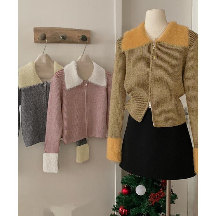 ダブルジップニットカーディガンショート丈 | SUNSHINE CLOSET | 詳細画像14 