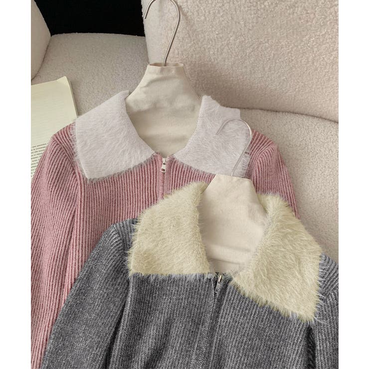 ダブルジップニットカーディガンショート丈 | SUNSHINE CLOSET | 詳細画像15 