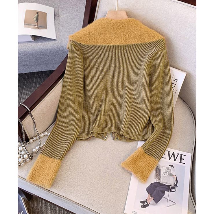 ダブルジップニットカーディガンショート丈 | SUNSHINE CLOSET | 詳細画像18 