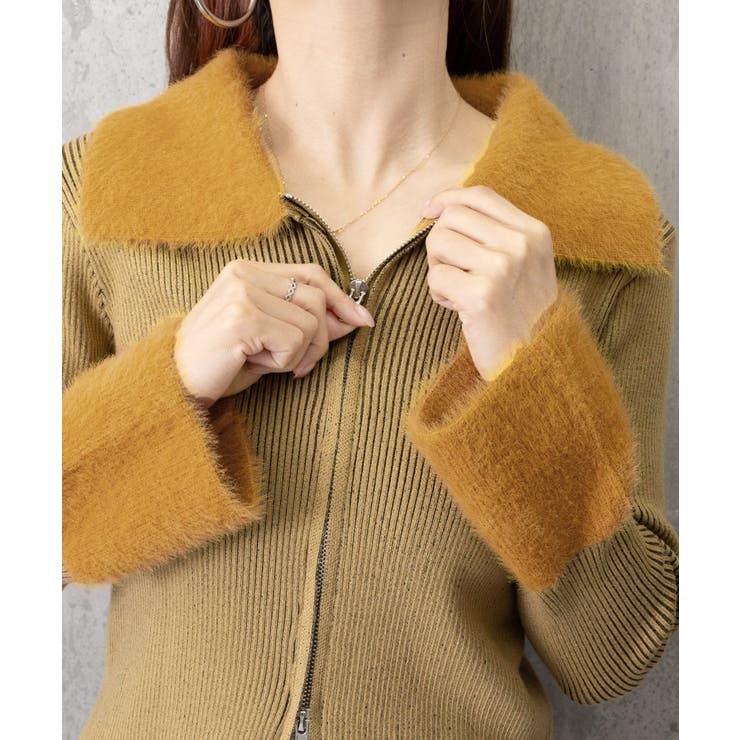 ダブルジップニットカーディガンショート丈 | SUNSHINE CLOSET | 詳細画像23 