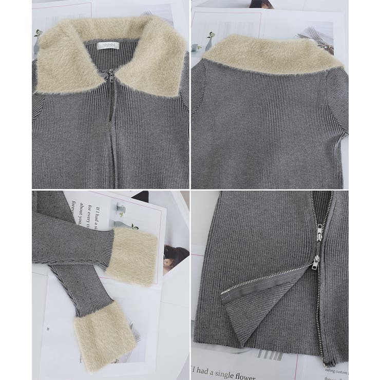 ダブルジップニットカーディガンショート丈 | SUNSHINE CLOSET | 詳細画像27 