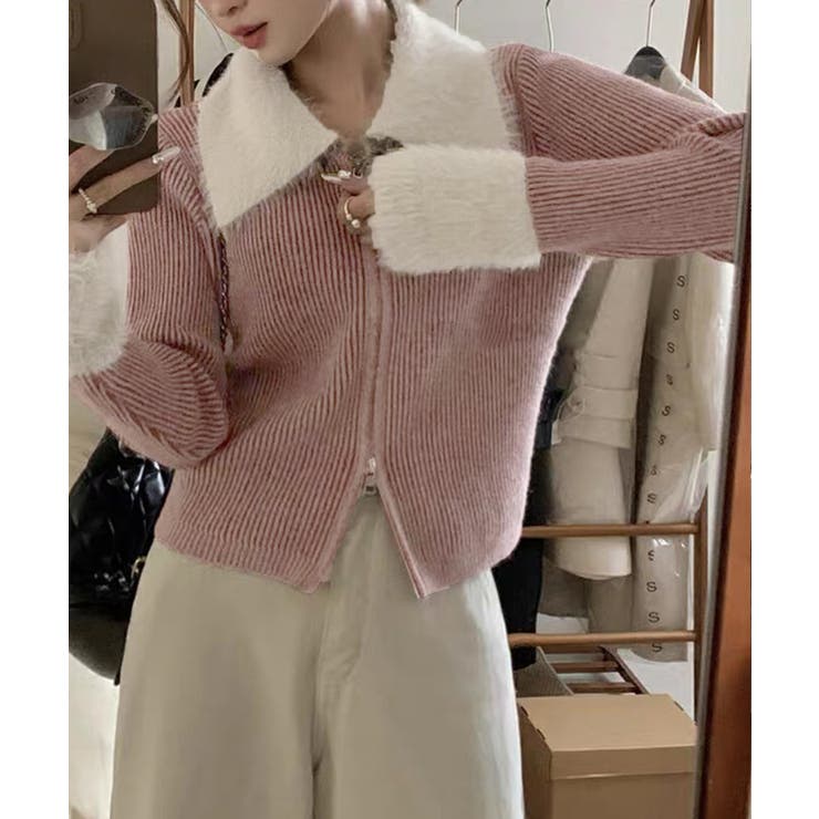 ダブルジップニットカーディガンショート丈 | SUNSHINE CLOSET | 詳細画像7 