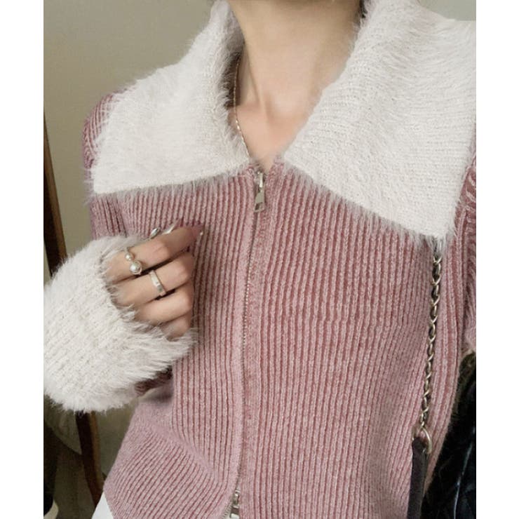 ダブルジップニットカーディガンショート丈 | SUNSHINE CLOSET | 詳細画像9 