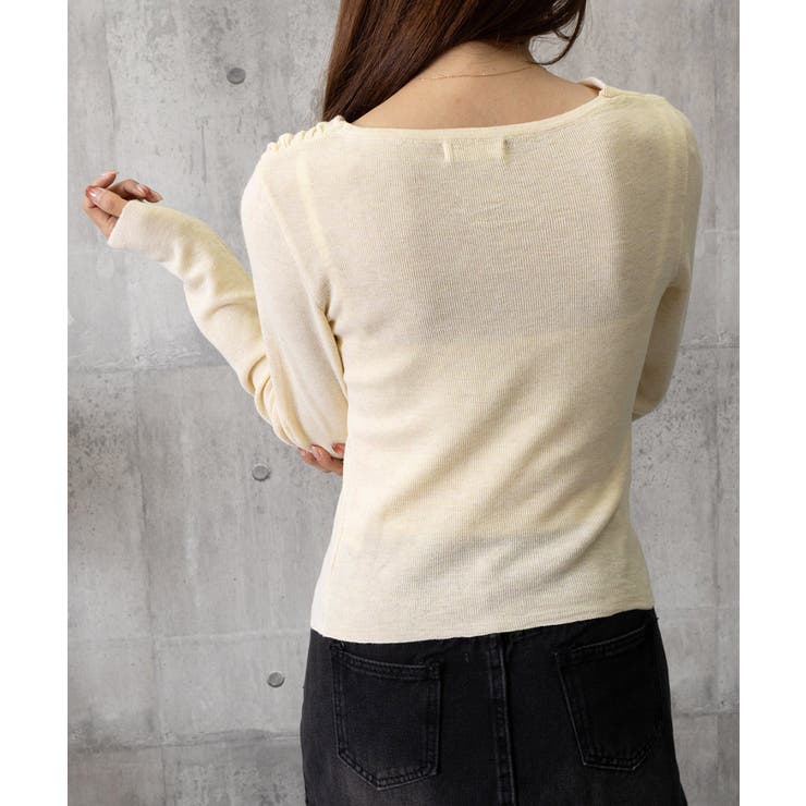 長袖ドレープニットトップス Vネック秋冬 | SUNSHINE CLOSET | 詳細画像17 