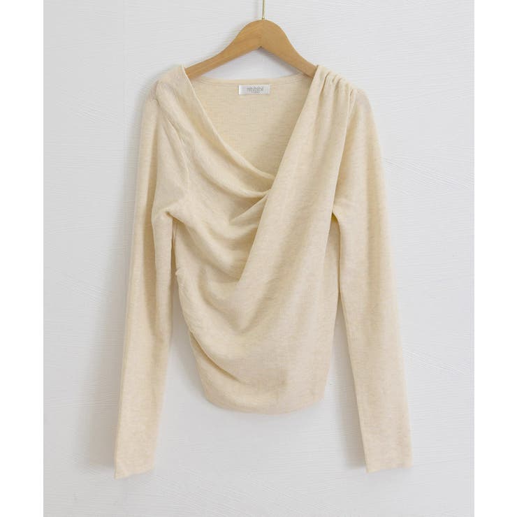 長袖ドレープニットトップス Vネック秋冬 | SUNSHINE CLOSET | 詳細画像19 