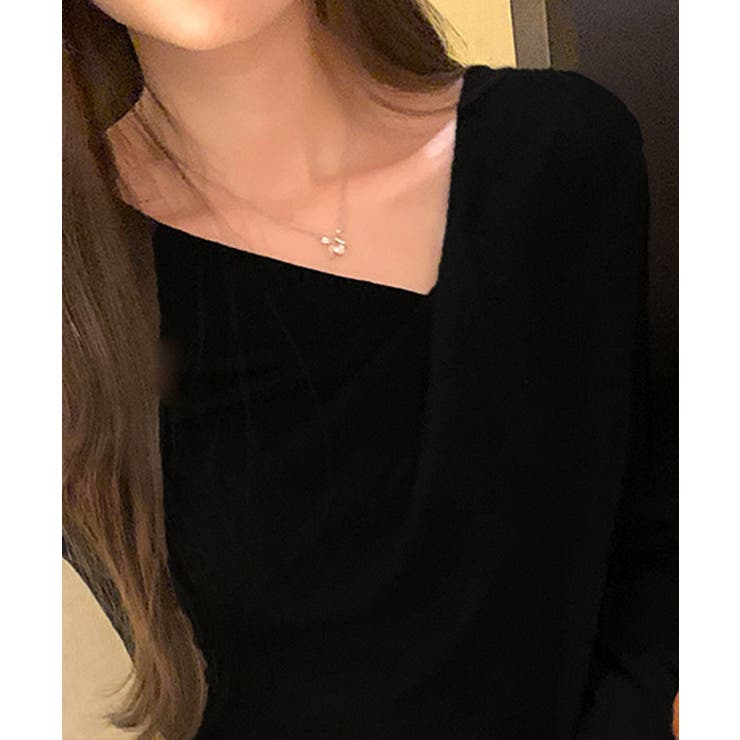 長袖ドレープニットトップス Vネック秋冬 | SUNSHINE CLOSET | 詳細画像5 