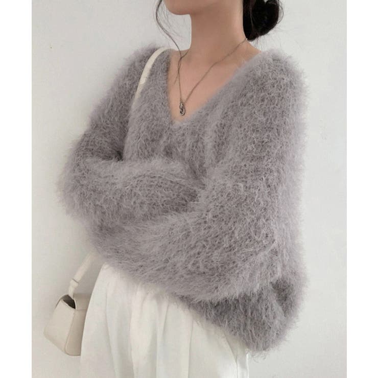 シャギーニットカーディガン モヘアタッチ | SUNSHINE CLOSET | 詳細画像1 