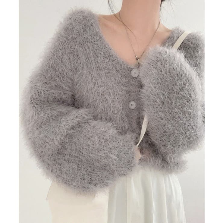 シャギーニットカーディガン モヘアタッチ | SUNSHINE CLOSET | 詳細画像12 