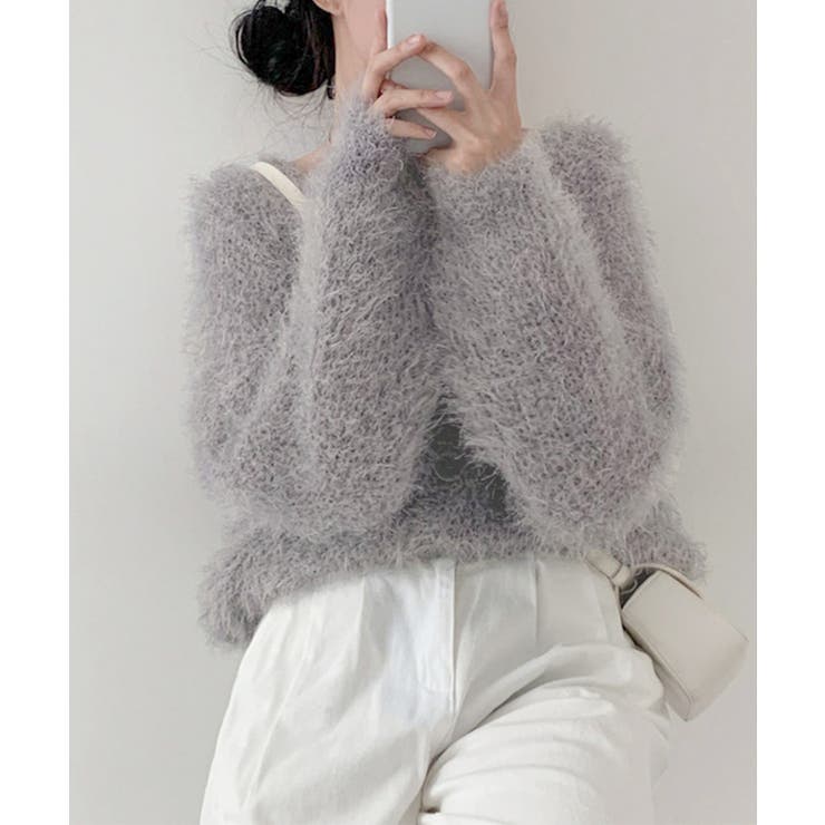 シャギーニットカーディガン モヘアタッチ | SUNSHINE CLOSET | 詳細画像13 