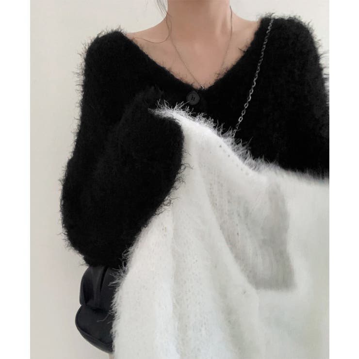 シャギーニットカーディガン モヘアタッチ | SUNSHINE CLOSET | 詳細画像16 