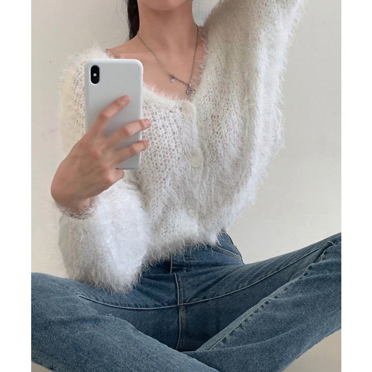 シャギーニットカーディガン モヘアタッチ | SUNSHINE CLOSET | 詳細画像19 