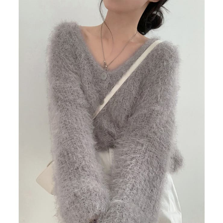 シャギーニットカーディガン モヘアタッチ | SUNSHINE CLOSET | 詳細画像2 
