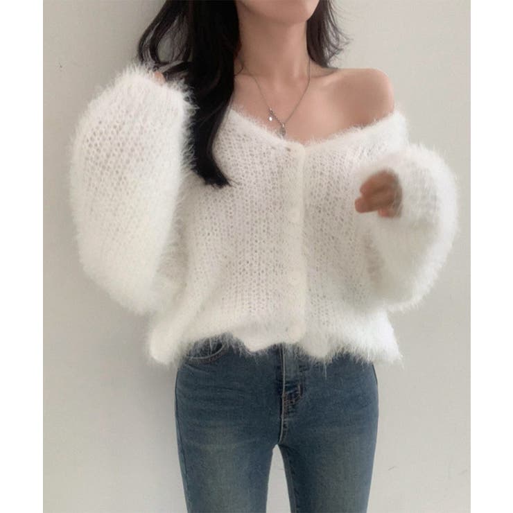 シャギーニットカーディガン モヘアタッチ | SUNSHINE CLOSET | 詳細画像20 