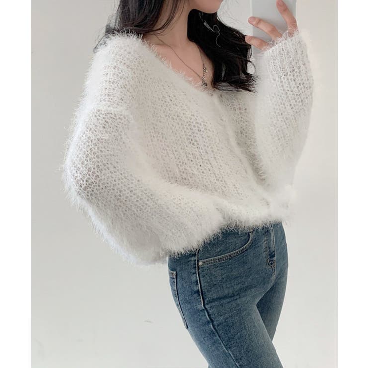 シャギーニットカーディガン モヘアタッチ | SUNSHINE CLOSET | 詳細画像21 