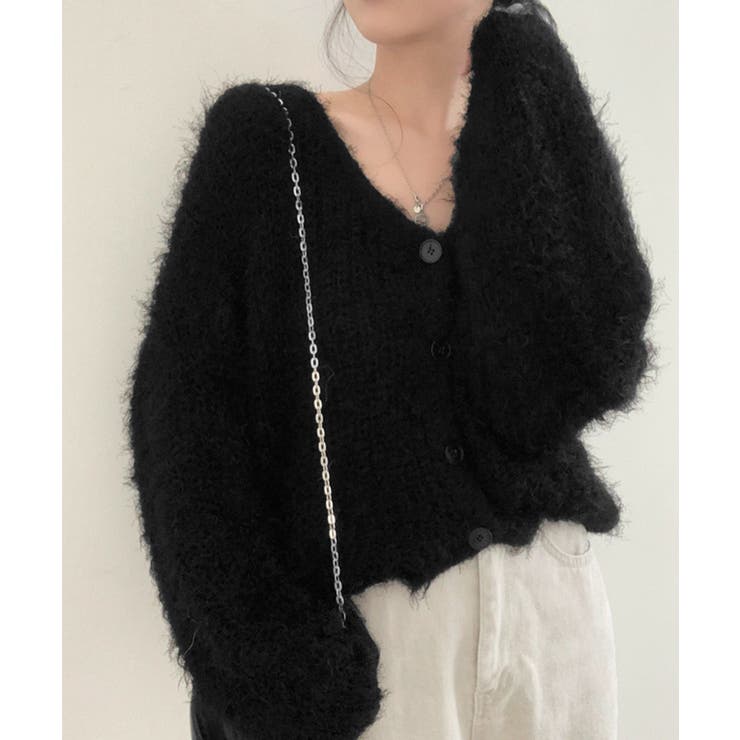 シャギーニットカーディガン モヘアタッチ | SUNSHINE CLOSET | 詳細画像5 