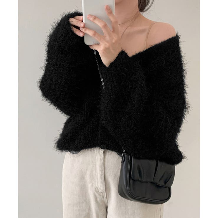 シャギーニットカーディガン モヘアタッチ | SUNSHINE CLOSET | 詳細画像7 