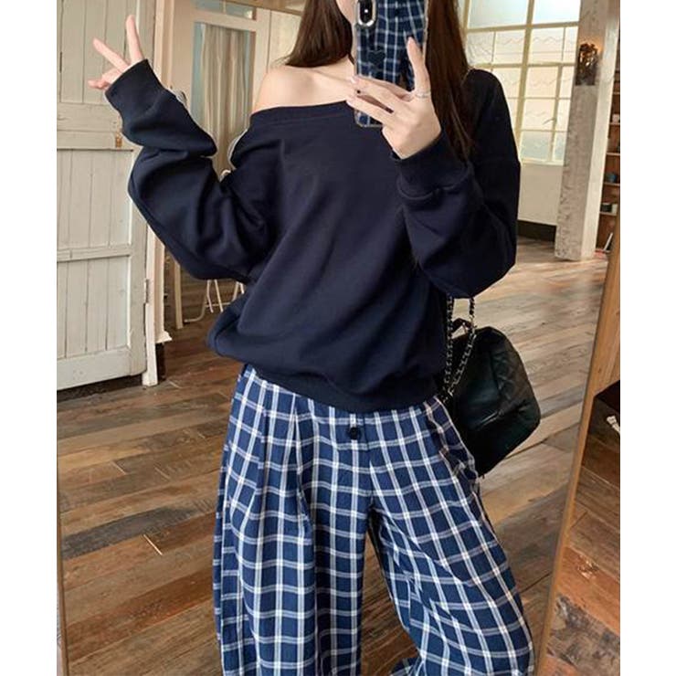 オフショルダースウェット長袖レースリボン | SUNSHINE CLOSET | 詳細画像13 