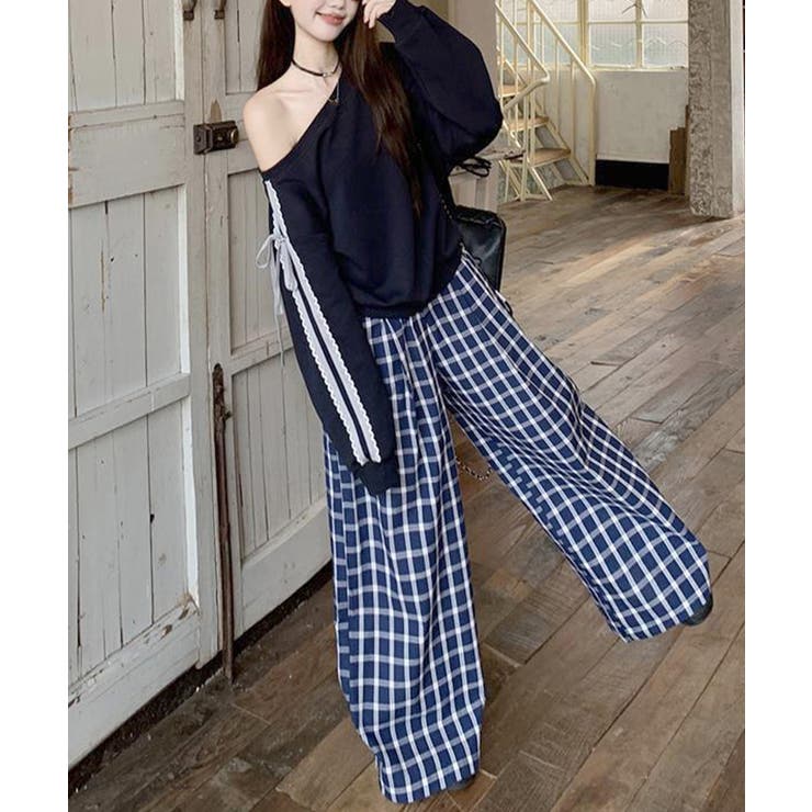 オフショルダースウェット長袖レースリボン | SUNSHINE CLOSET | 詳細画像16 