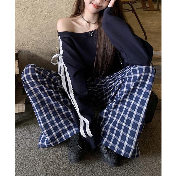 オフショルダースウェット長袖レースリボン | SUNSHINE CLOSET | 詳細画像17 