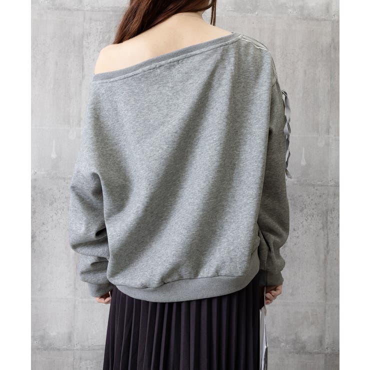 オフショルダースウェット長袖レースリボン | SUNSHINE CLOSET | 詳細画像21 