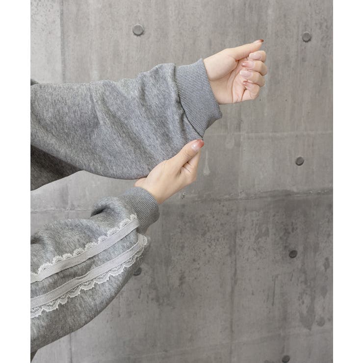 オフショルダースウェット長袖レースリボン | SUNSHINE CLOSET | 詳細画像22 