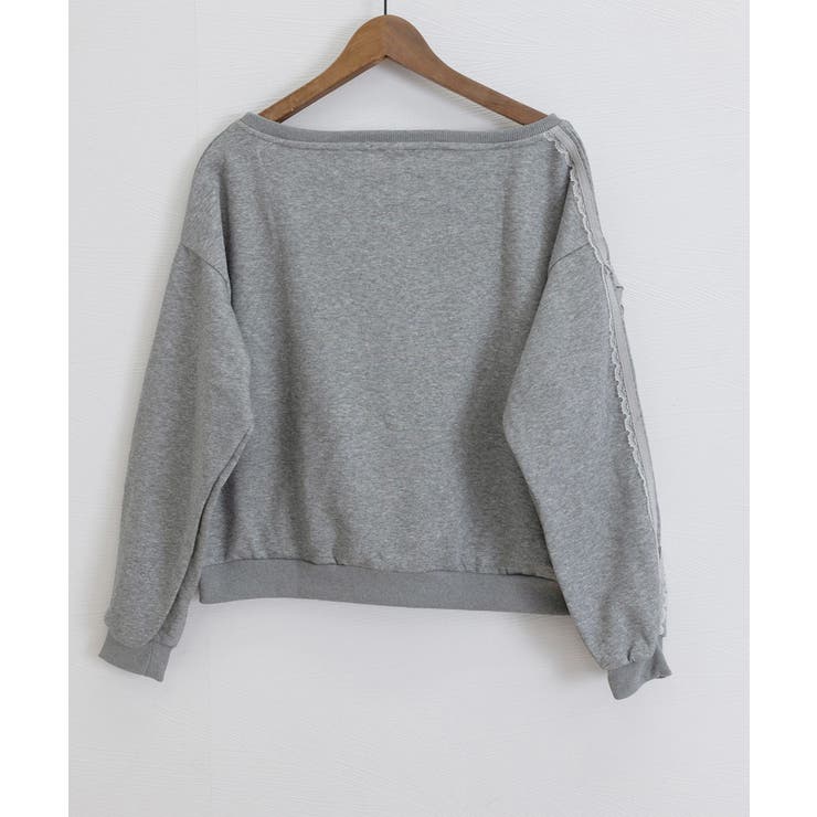 オフショルダースウェット長袖レースリボン | SUNSHINE CLOSET | 詳細画像24 