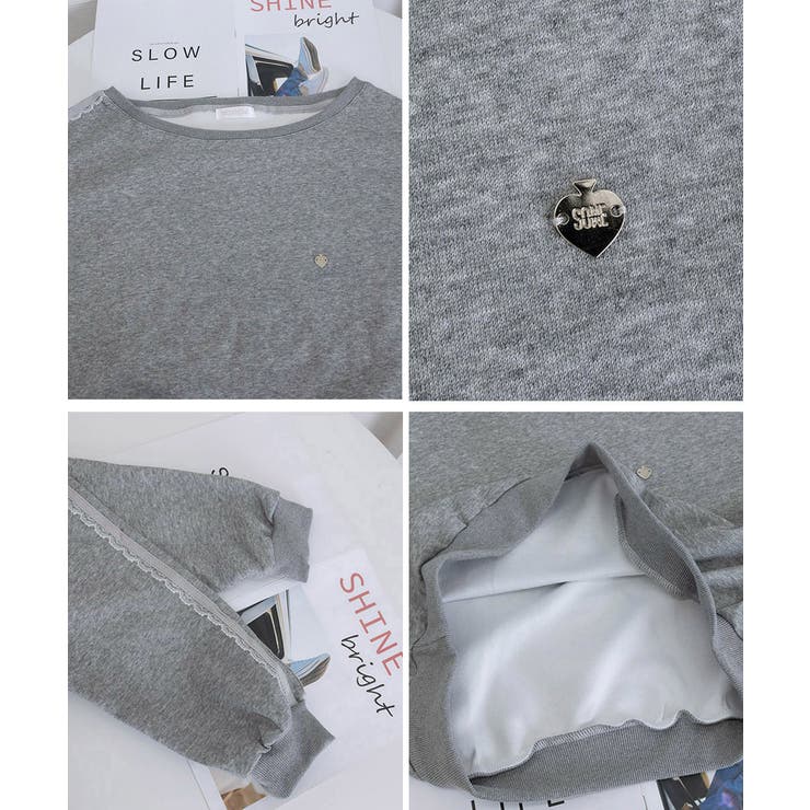 オフショルダースウェット長袖レースリボン | SUNSHINE CLOSET | 詳細画像25 