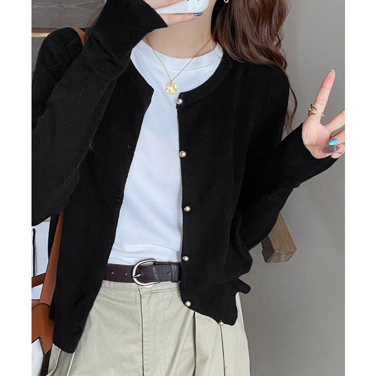 金ボタンショートニットカーディガン韓国風 | SUNSHINE CLOSET | 詳細画像6 