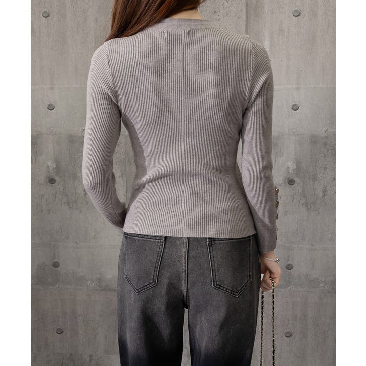 袖ボタン リブニットトップス レディース | SUNSHINE CLOSET | 詳細画像22 