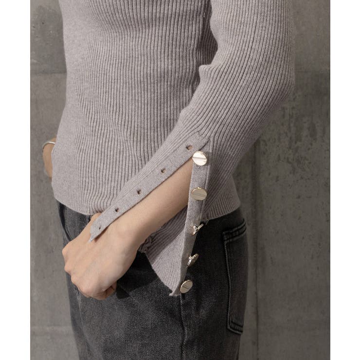 袖ボタン リブニットトップス レディース | SUNSHINE CLOSET | 詳細画像24 