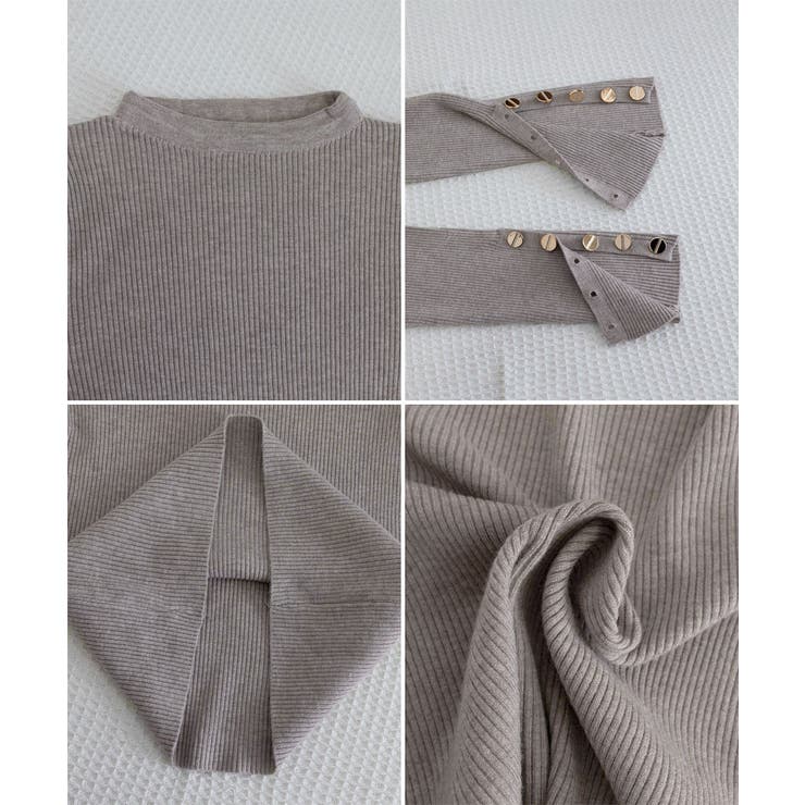 袖ボタン リブニットトップス レディース | SUNSHINE CLOSET | 詳細画像27 