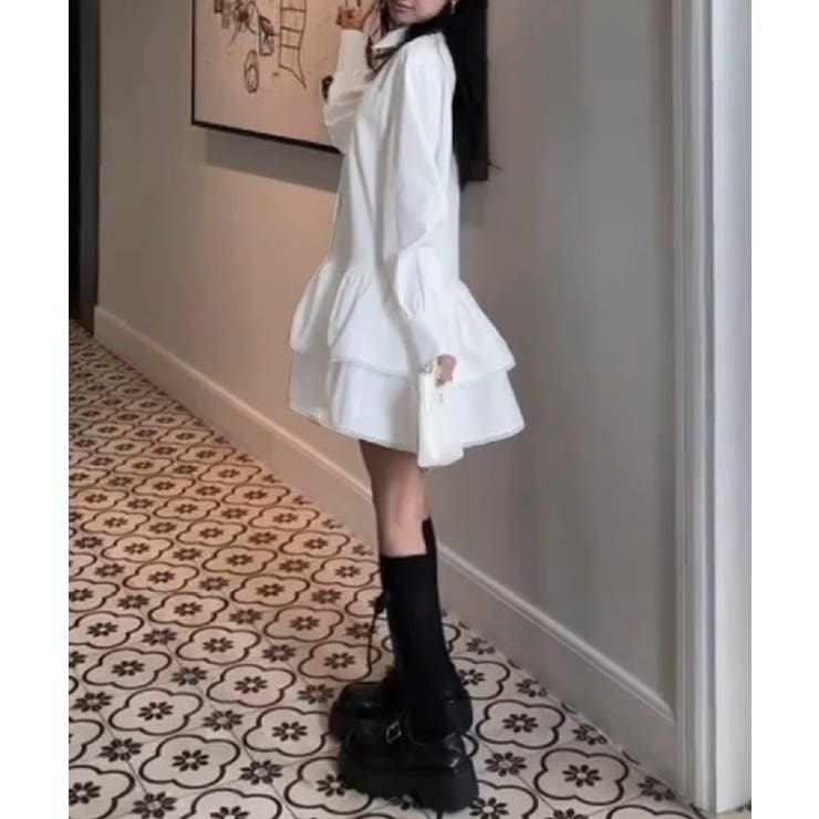 Aラインワンピースレディース フェミニン フリルミニワンピース | SUNSHINE CLOSET | 詳細画像5 