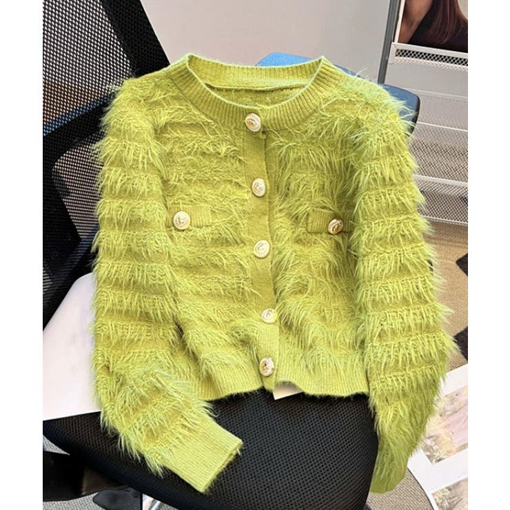 上品シャギーニットトップス 大人可愛い長袖クルーネック羽織りきれいめ韓国風フェミ… | SUNSHINE CLOSET | 詳細画像22 