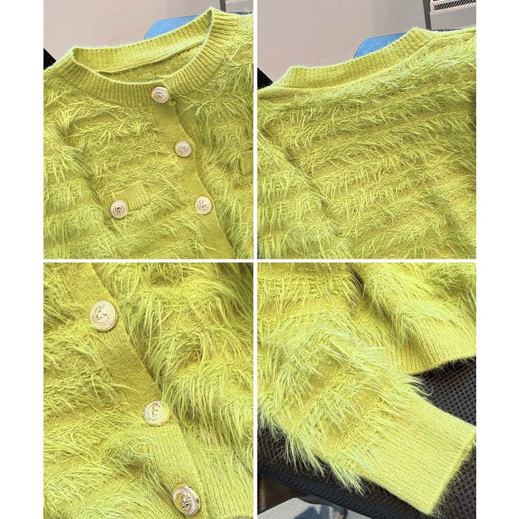 上品シャギーニットトップス 大人可愛い長袖クルーネック羽織りきれいめ韓国風フェミ… | SUNSHINE CLOSET | 詳細画像24 
