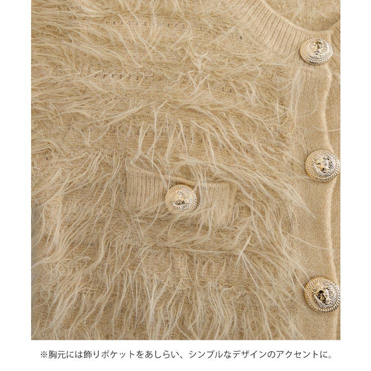 上品シャギーニットトップス 大人可愛い長袖クルーネック羽織りきれいめ韓国風フェミ… | SUNSHINE CLOSET | 詳細画像32 