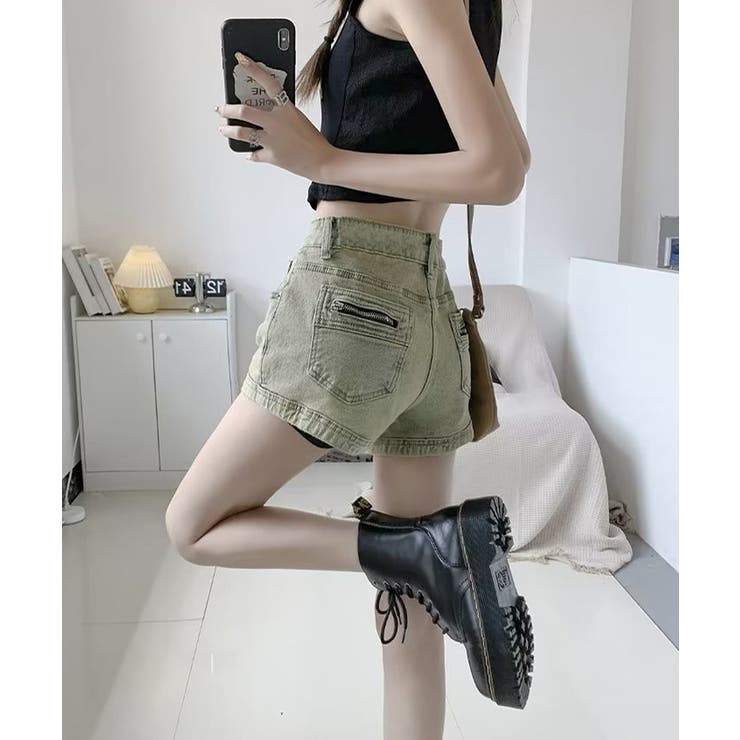 ウォッシュデニムショートパンツレディース | SUNSHINE CLOSET | 詳細画像6 