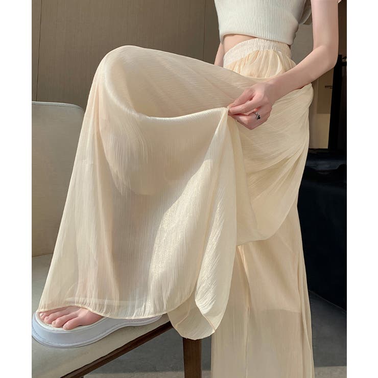 シアーワイドパンツ 冷感キュロットパンツ | SUNSHINE CLOSET | 詳細画像1 