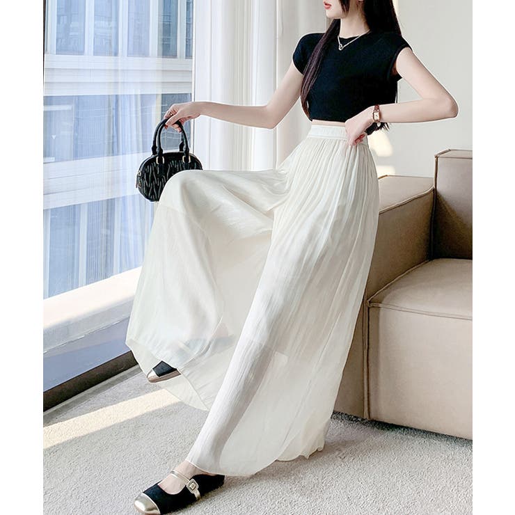 シアーワイドパンツ 冷感キュロットパンツ | SUNSHINE CLOSET | 詳細画像10 