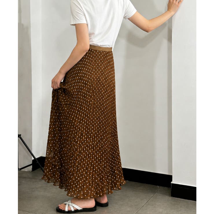 水玉柄ロングスカート ウエストゴム aラインスカート | SUNSHINE CLOSET | 詳細画像15 