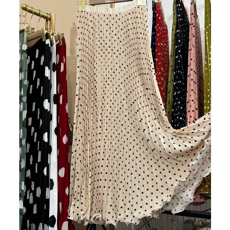 水玉柄ロングスカート ウエストゴム aラインスカート | SUNSHINE CLOSET | 詳細画像19 