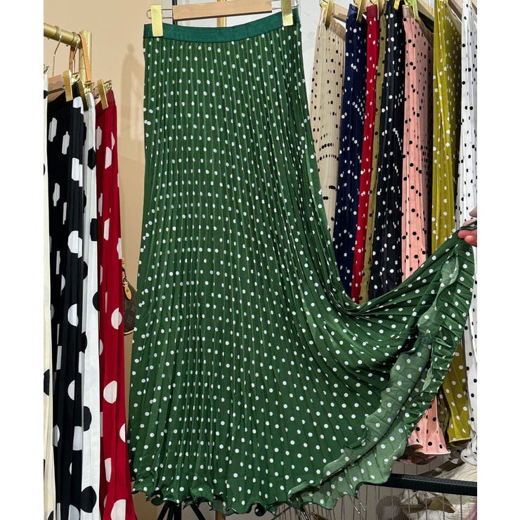 水玉柄ロングスカート ウエストゴム aラインスカート | SUNSHINE CLOSET | 詳細画像21 
