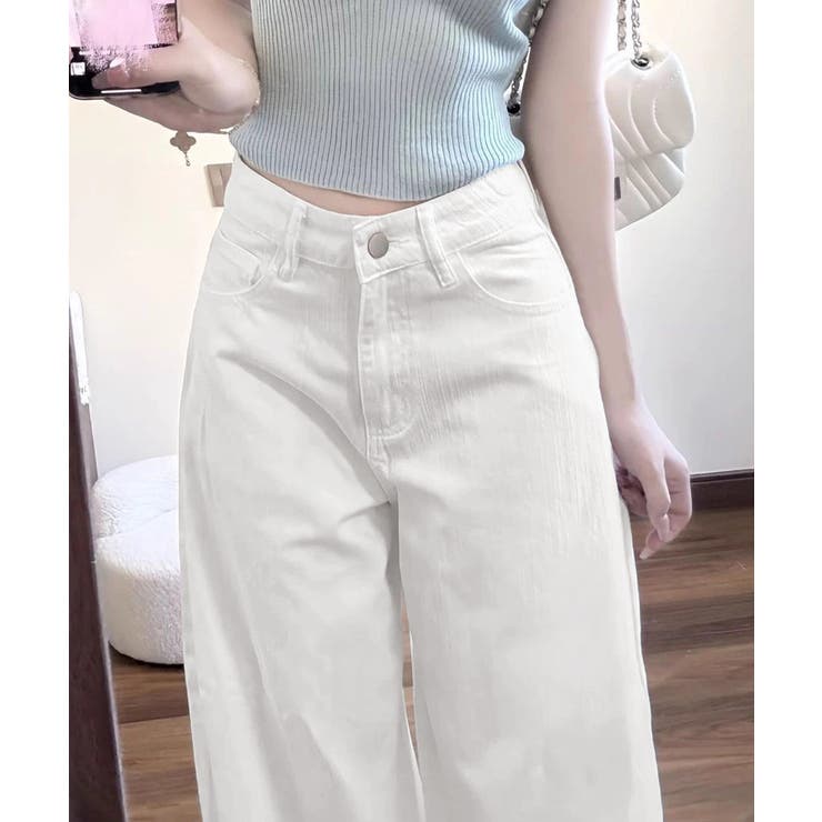 レディース 着やせワイドパンツ 薄手デニムパンツ美脚 | SUNSHINE CLOSET | 詳細画像13 