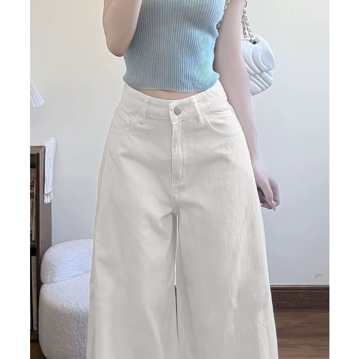 レディース 着やせワイドパンツ 薄手デニムパンツ美脚 | SUNSHINE CLOSET | 詳細画像14 
