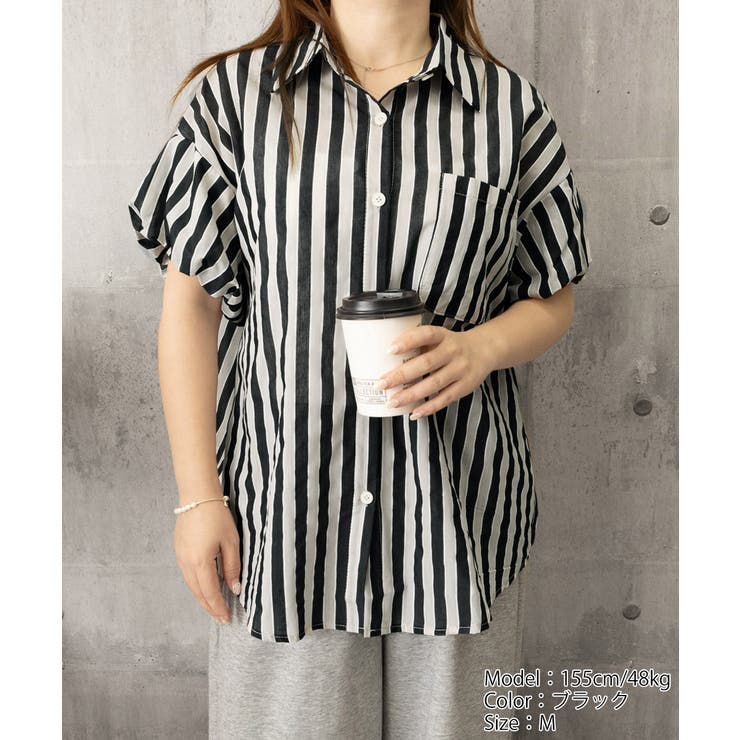 韓国風シャツブラウス ゆったりトップス 大人カジュアル羽織り春夏 | SUNSHINE CLOSET | 詳細画像17 