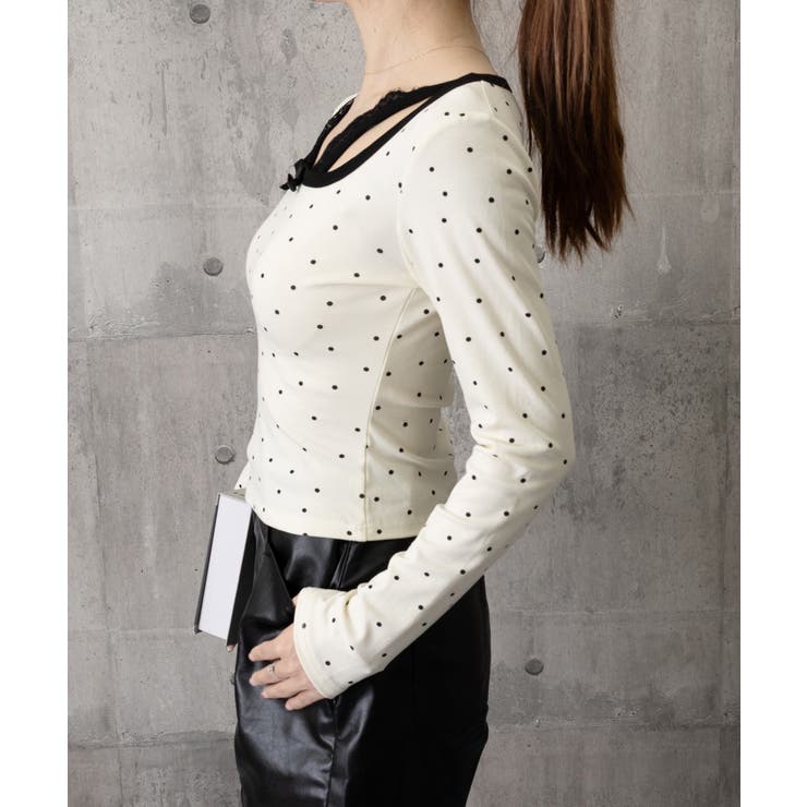 ドット柄トップス レイヤード風カットソー | SUNSHINE CLOSET | 詳細画像14 