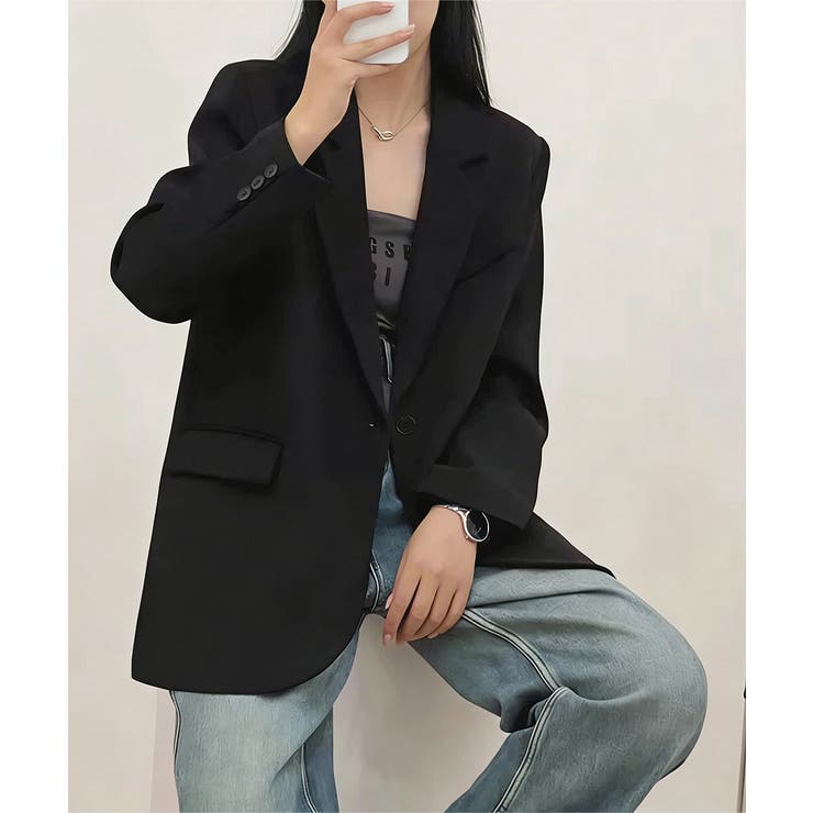 1つボタン韓国風ジャケット 春夏秋軽アウター おしゃれ | SUNSHINE CLOSET | 詳細画像12 