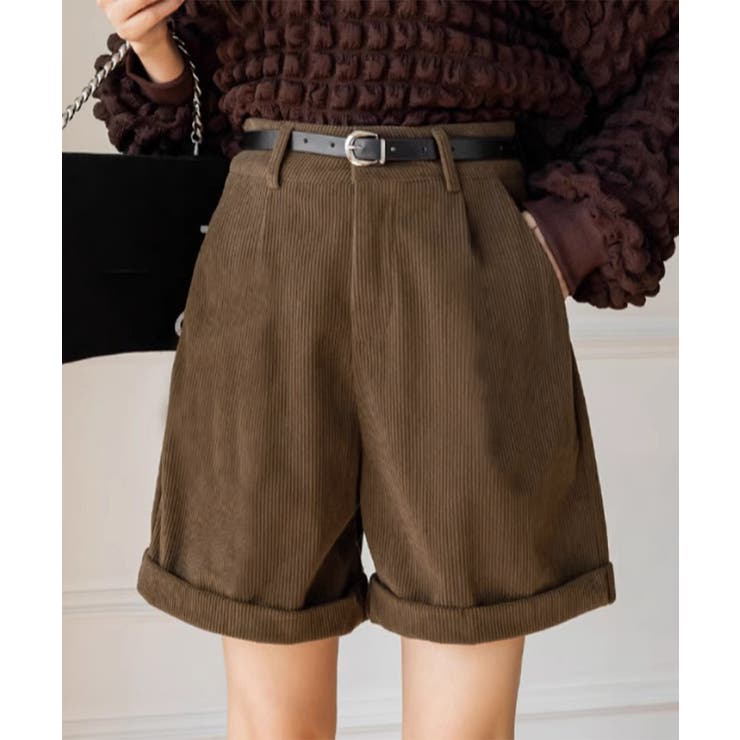 コーデュロイショートパンツ ハイウエスト | SUNSHINE CLOSET | 詳細画像1 
